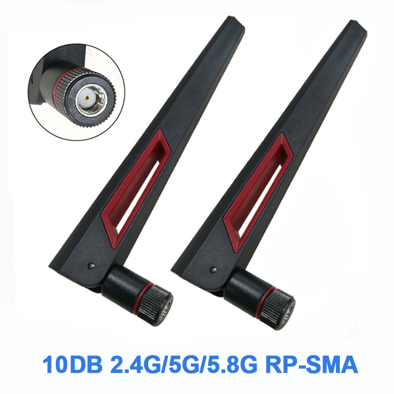 Antena macho 10dbi wifi rp sma, antena universal de 2.4ghz 5ghz para amplificador de sinal de roteador wlan: Default Title