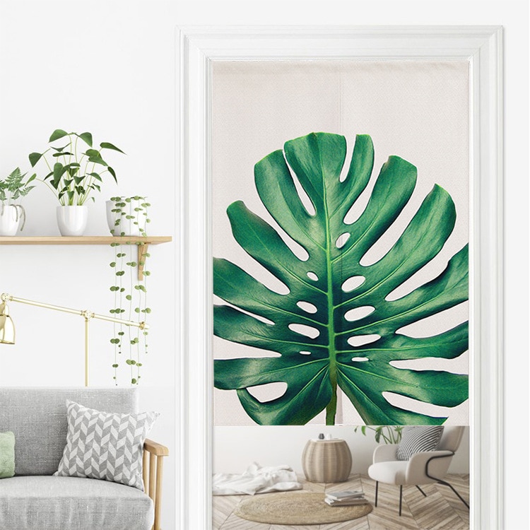 Modern blad dörr gardin vardagsrum sovrum jalusi gardin noren japansk gardin entré feng shui dörr gardin