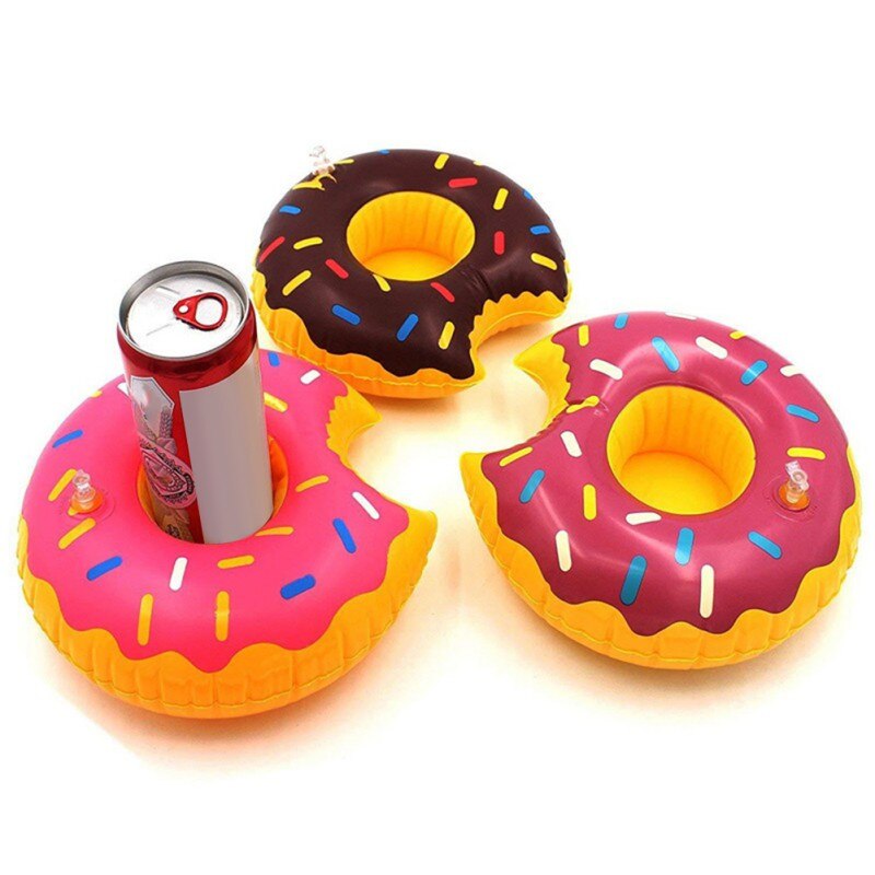 Soporte para Donuts para bebidas, juguete de diversión con agua, balsas de piscina hinchables flotantes para en la playa, portavasos para teléfono para niños, 1 Uds.