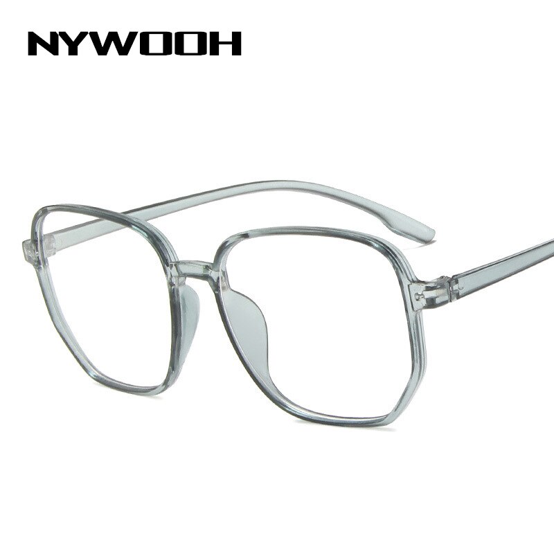 NYWOOH Oversized Anti Blue Light Computer Eyewear Frame for Women Men Square Optical Spectacle Glasses Eyeglasses Frames Unisex