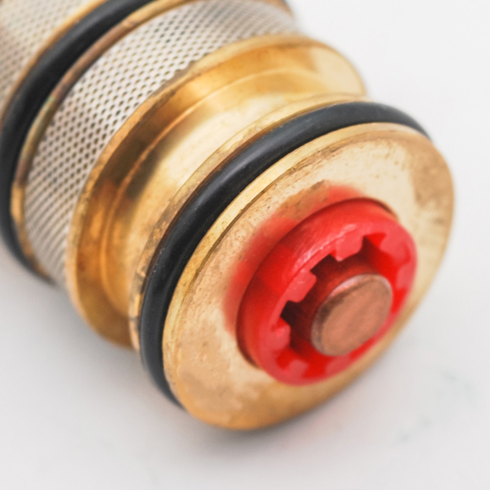 Brass Bath Shower Thermostatic Cartridge & Handle For Mixing Valve Column Shower Bar Mixer Tap Shower Mixing Valve Cartridge