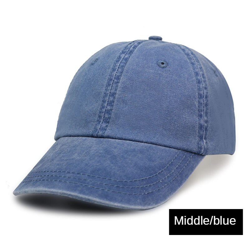 Stijl Baseball Cap Tennis Cap Zonnehoed Mannen Vrouwen Vissen Cap Unisex Gewassen Katoen Cover Zonnehoed golf Zon Sport Hoed Vrouwen: Blue