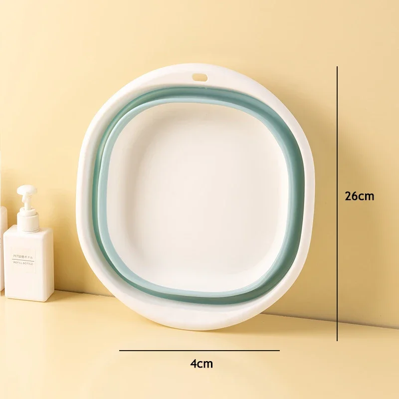 Lavabos portables en plastique, lavabos pliants, essentiels pour dortoir, seau pliable, lavabo, salle de bains, accessoires de cuisine: green