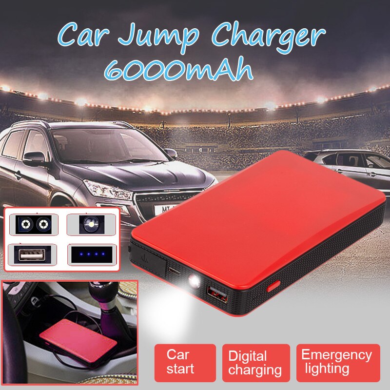 -funktions mini portabel 12v bil batteri hoppstartare auto motor batteriladdare power bank bil booster batteri 1 st