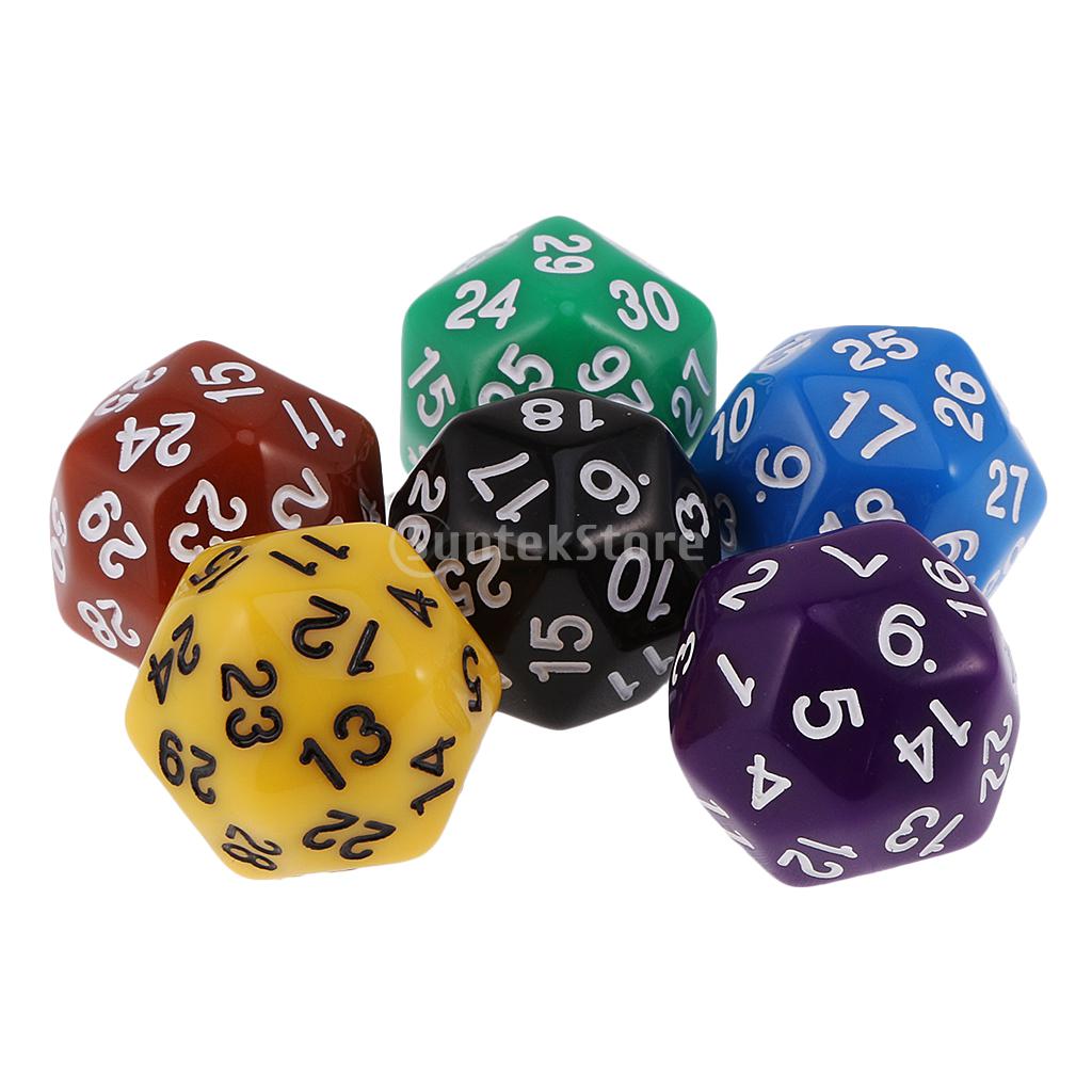 Pack von 6 stücke Multi Seitige D24 oder D30 Würfel für D & D TRPG Party Bord Spiel Spielzeug