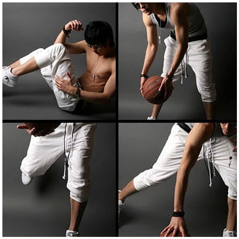 Heren Cropped Broek Jeugd Mode Toevallige Strand Broek Ademend Mannelijke Kleding Hip Hop Sport Trekkoord Broek