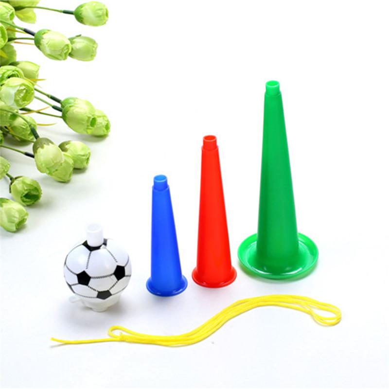 1Pcs Kleurrijke Drie Buizen Juichen Hoge Stem Hoorns Voetbal Hoorn Party Carnaval Sport Games Noice Makers