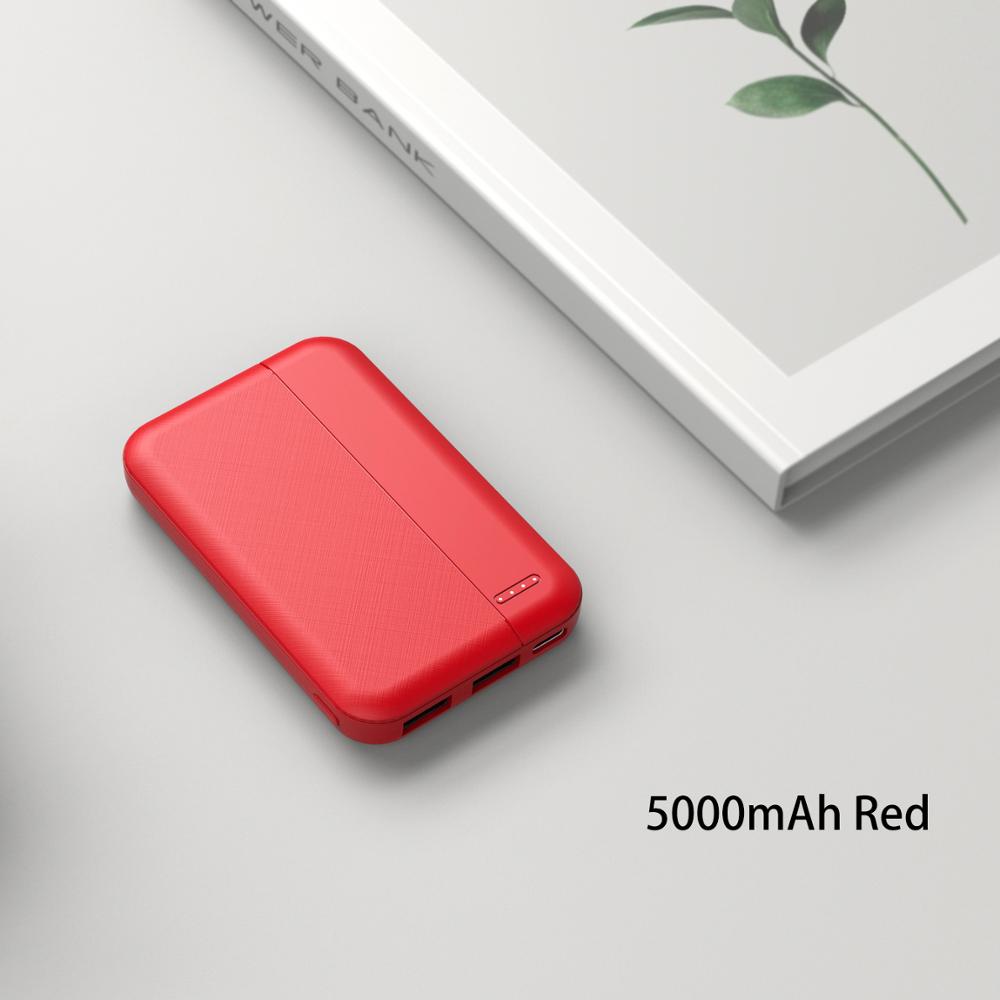 CASEIER 10000mAh Mini batterie externe pour chauffer les vêtements ceinture gants écharpe Speical externe chargeur de batterie portable pour réchauffer l'utérus: 5000mAh Red