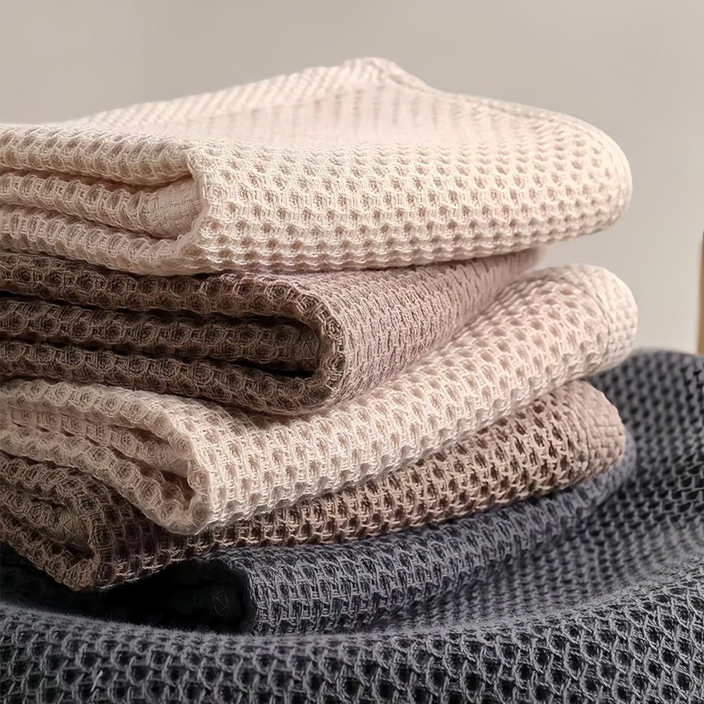 2/6 pièces nid d'abeille 100% coton torchon serviette douce absorbante serviette à main séchage rapide maison cuisine efficace chiffon de nettoyage outils