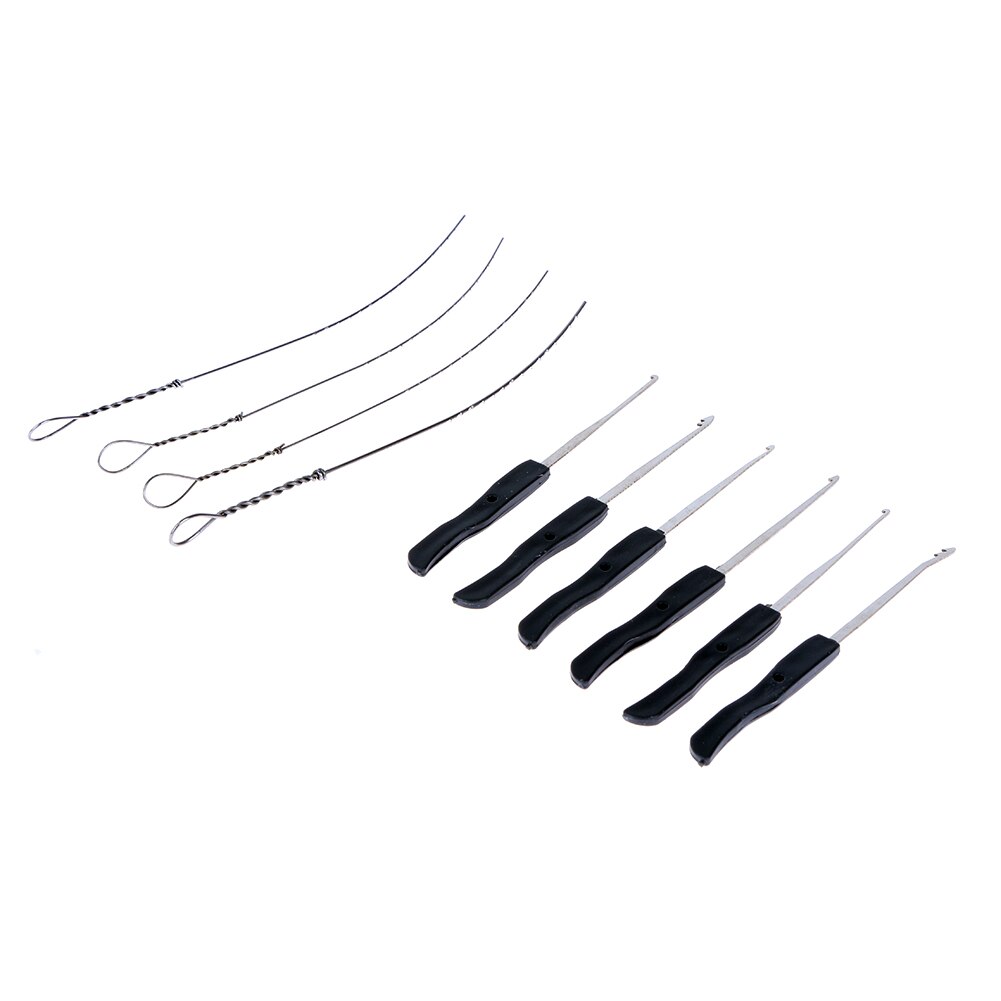 10 Pcs/Set Lock Pick Set Broken Key Remove Auto Locksmith Tools Key Extractor Lock Picks Tool Broken Key Extractor