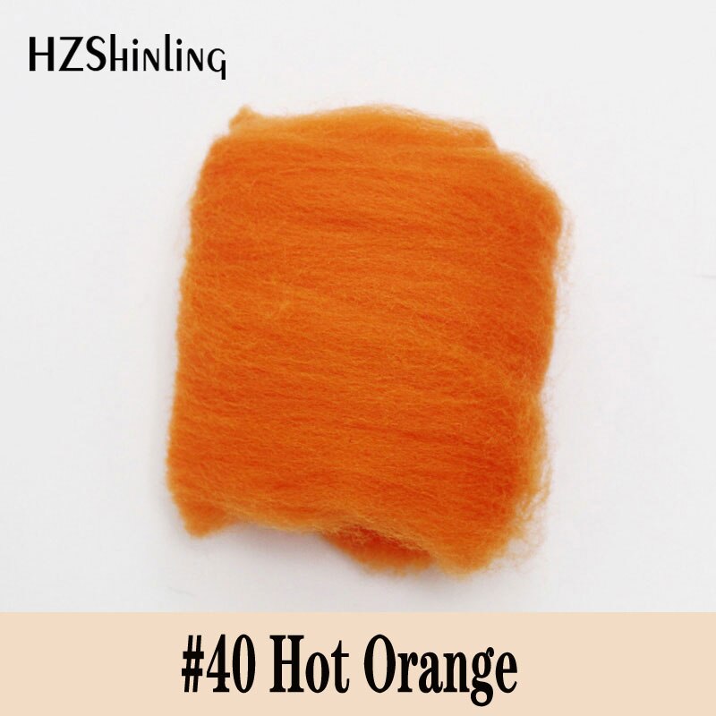 5 g Super Soft felting Short Fiber Wool Perfect in Needle Felt and Wet Felt Orange Wool Felt Material: Default Title