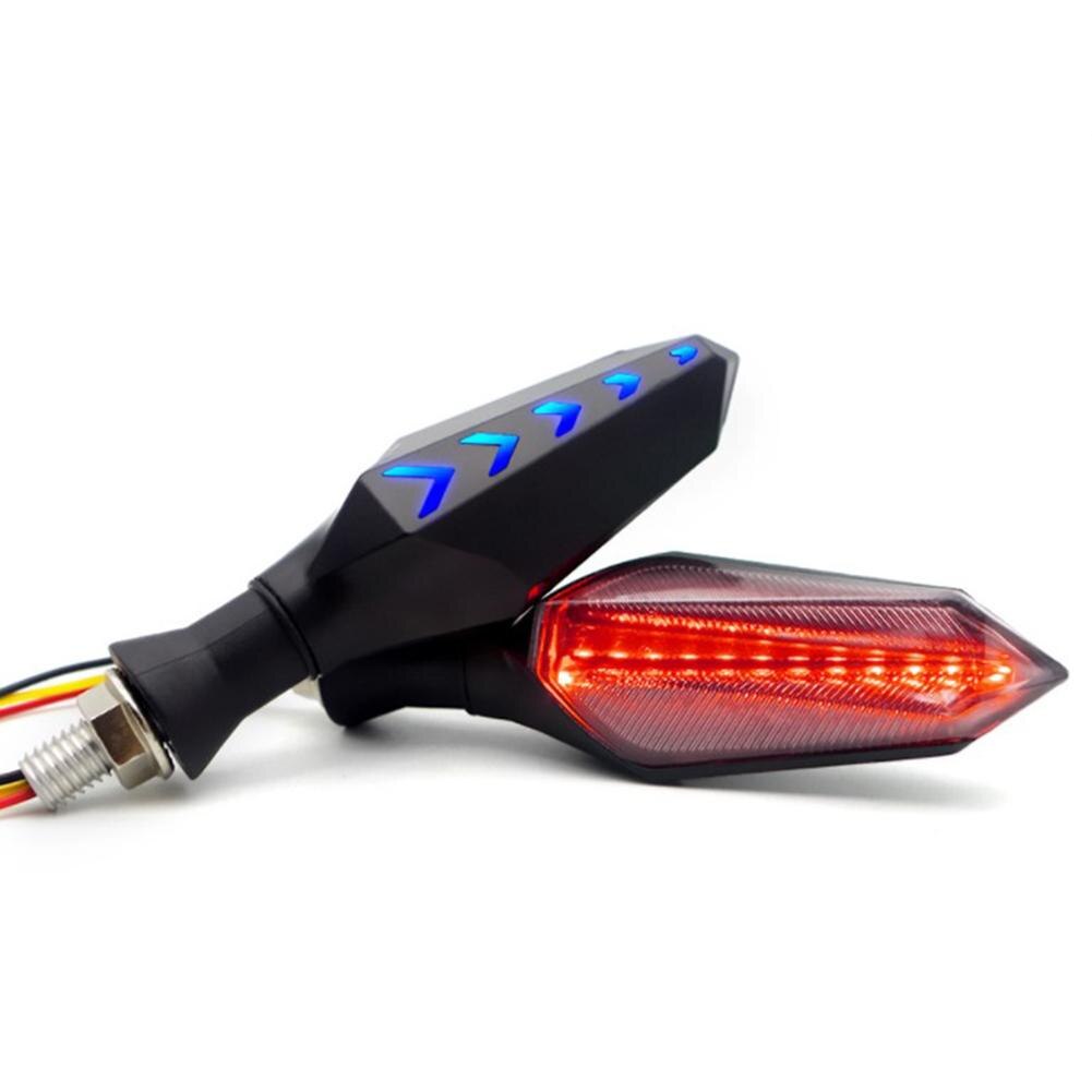 Motorfiets Richtingaanwijzer Lamp Universele 12V Dubbelzijdig Richting Licht Led Hoge Licht: Red light