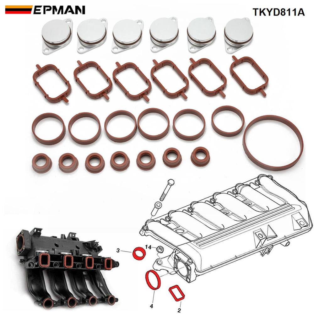 EPMAN 6 x 33MM Diesel Swirl Blanks Flaps Repair Delete Kit Removal Repair Kit For BMW M57 530D 330D 335D TKYD811A