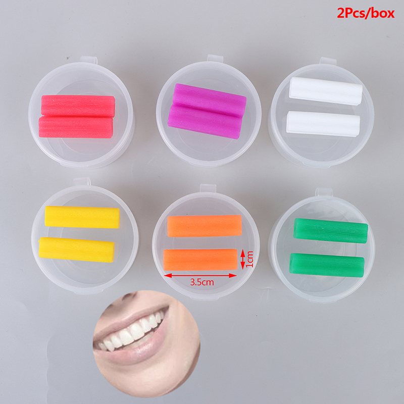 Aligneurs de dents à mâcher pour les sièges de plateau, goût de raisin violet, 6 couleurs, 2 pièces = 1 paire