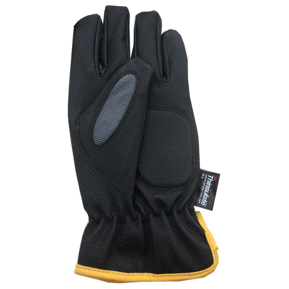 PU Reinforced Grip Cut Resistant Industrial Safety Anti Vibration Thinsulate 3M C-40 Grams Fully Lined Mechanic Work Gloves