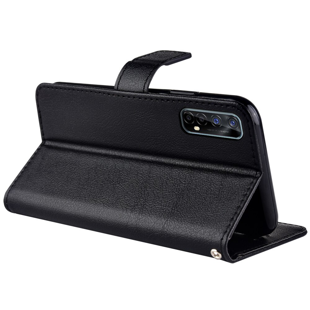kippen Brieftasche PU Leder fallen Für Realme 7 (Indien) RMX2151 RMX2163 Funda Stehen Geschäft Telefon Halfter Streifen Schützen Abdeckung