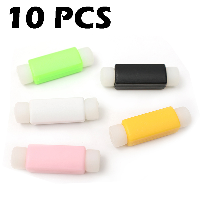 Kabel ochronny pokrowiec słuchawki przewód słuchawek silikonowy trwały ochraniacz do szybkiego ładowania telefonu kabel do transmisji danych Organizer do kabli zarządzanie: Random Color 10 PCS