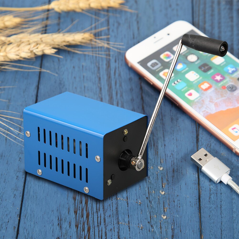20W Emergency Electric USB Generator Charger Portable Hand Crank Dynamotor for Outdoor Camping Survival Supplies