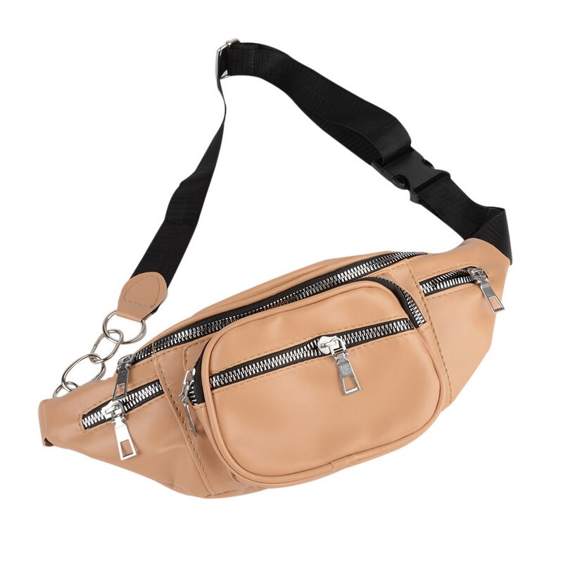 Waist Bag Pack Multi-function Steam Punk Leg Package PU Leather Shoulder Bag Women Belt Pochete Pack: E423389