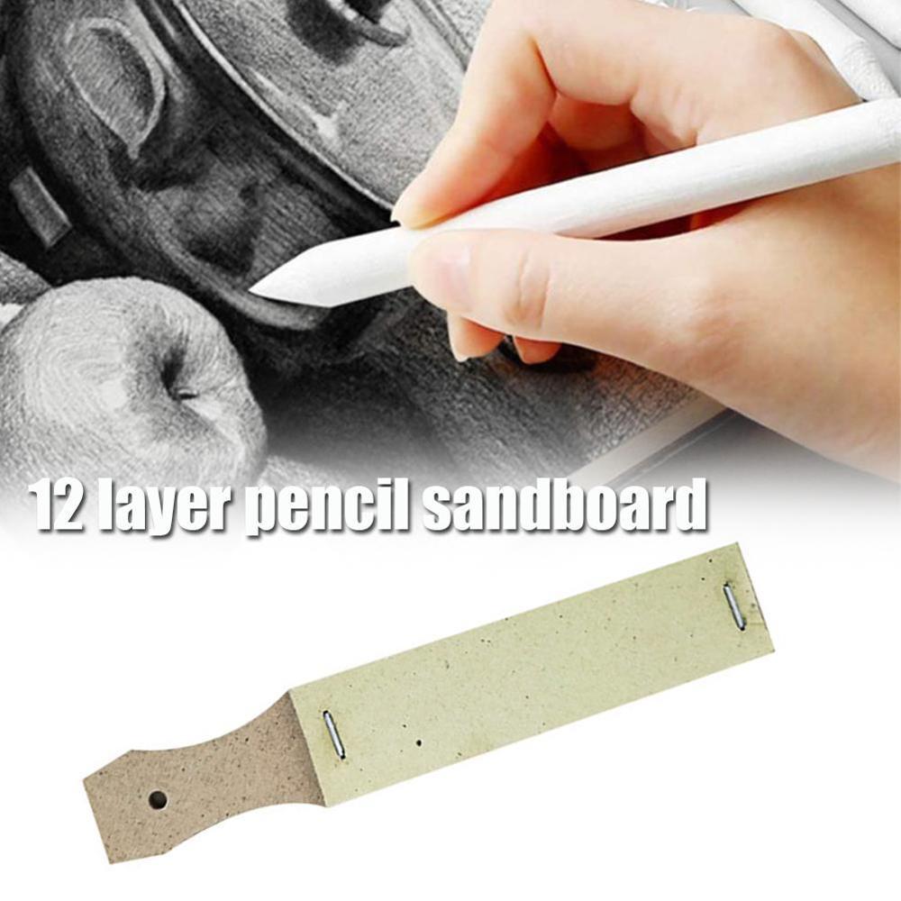 Art Painting Sandpaper Block For Pencil Sharpening Sketch Pencil Pointer Drawing Tool School Sets Gloves Smudge Stump Stick Pen