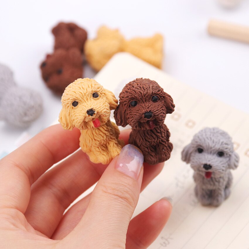 1PC Cute Dog Rubber Eraser School Office Stationery Supplies Pencil Correction Tools Drawing Accessories Student Kids