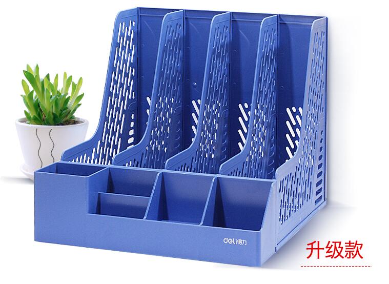 Folder four large capacity collection box file box frame column file folder information folder multi-layer office supplies