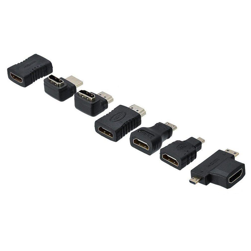 7 stücke 2 in 1 HDMI Adapter kit HDMI Mini Micro Adapter Extender Konverter Stecker Kits für HDTV