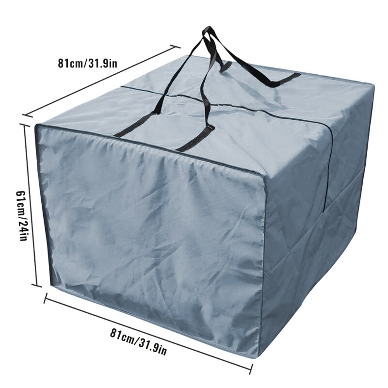 Bolsa de almacenamiento de cojín cuadrado, funda protectora con cremallera para muebles de jardín, asiento, funda de transporte, árbol de Navidad