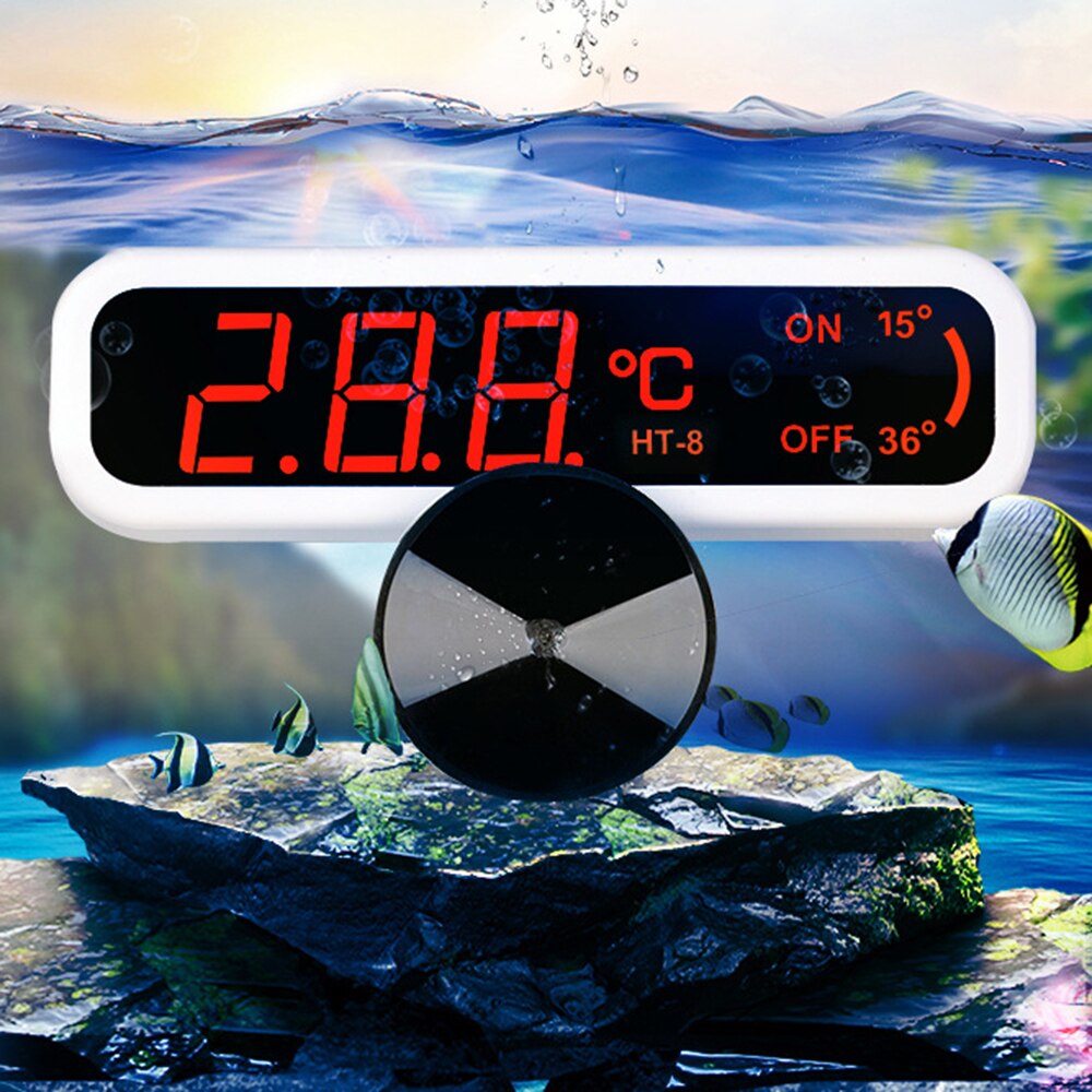 Led Digital Aquarium Fish Tank Thermometer Water Temperature Measuring Electric Equipment Us Plug