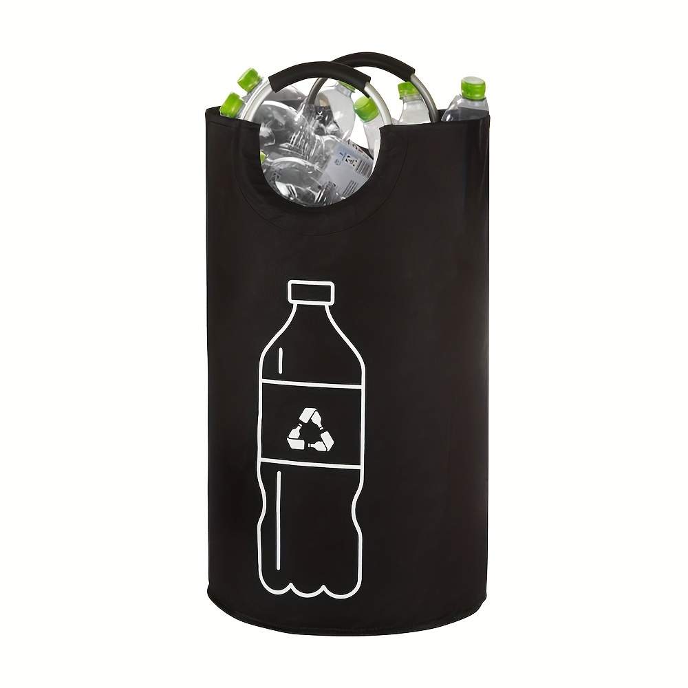 Poubelle de recyclage pliable pour bouteilles, poignée en aluminium, panier pour vêtements sales, collecteur en polyester de 82 L, usage domestique, aucune électricité nécessaire