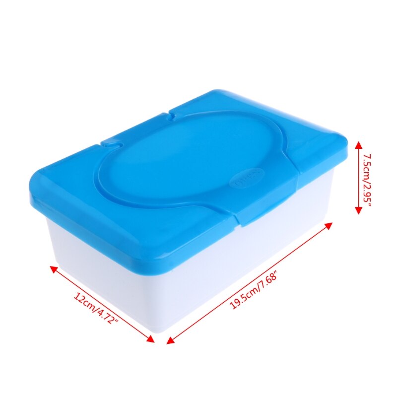 Dry Wet Tissue Paper Case Baby Wipes Napkin Storage Box Plastic Holder Container blue Whosale
