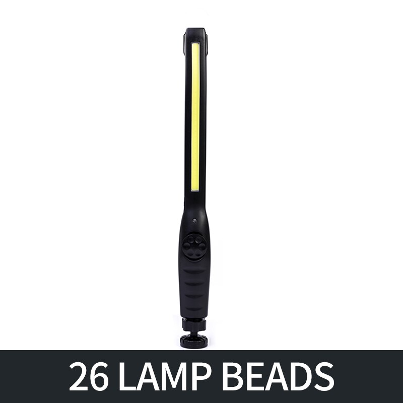 LED Work Light USB Rechargeable Magnetic Hand Torch Foldable Under Car Hood Flashlight 18650 Cordless Worklight Magnet Lamp COB: USB charging D