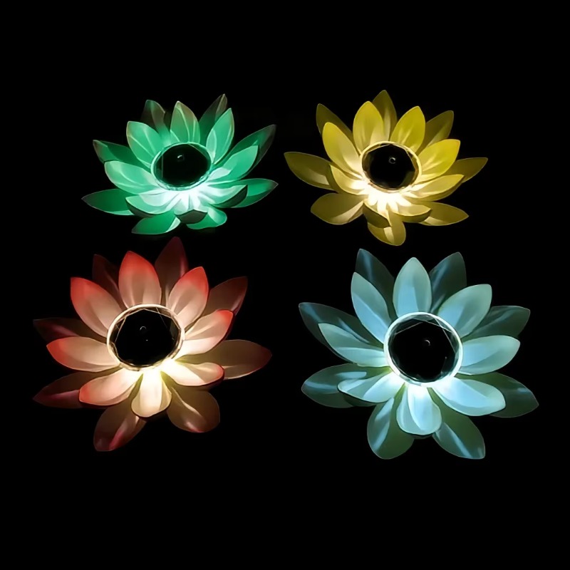 Solar Schwimmende Lotus Licht Wasserdichte LED Nachtlicht Festliche Wunsch Lampe Für Teich Pool Garten Aquarium Dekoration Lieferungen