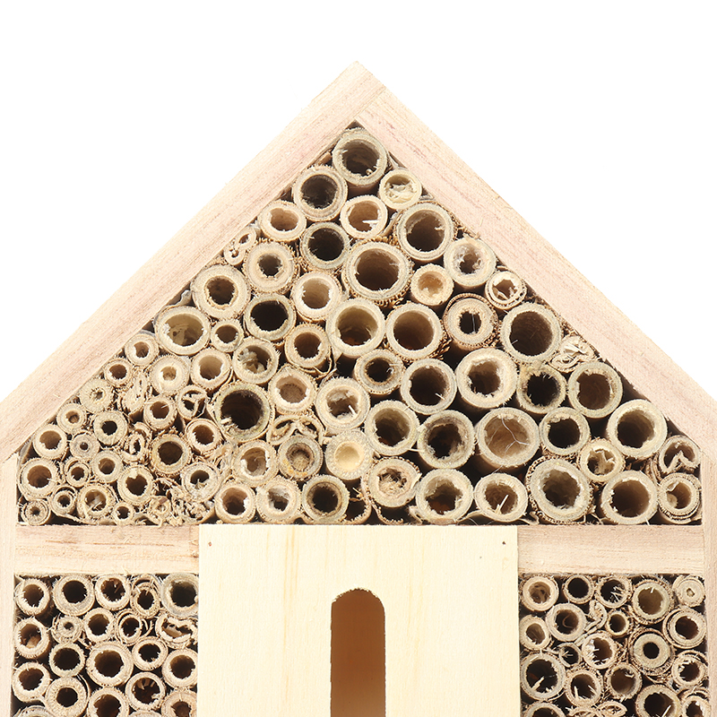 Insect Butterfly Bee Wooden House Natural Garden Bug Nest Hanging Shelter Garden Insects Box Beekeeping Supplies