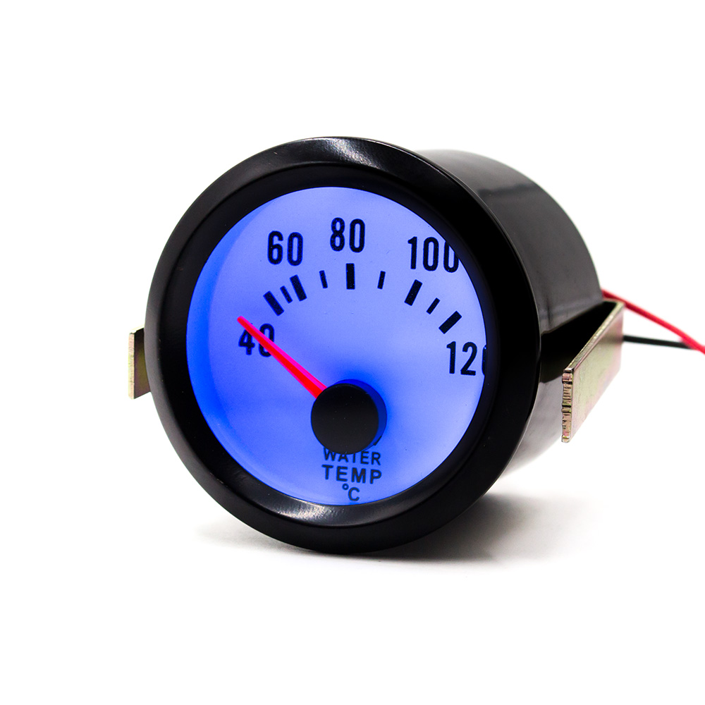 2 &quot;52Mm Mechanische Auto Water Temperatuur Meter 40 ~ 120 Celsius Meter Blauwe Led Auto Gauge Meter