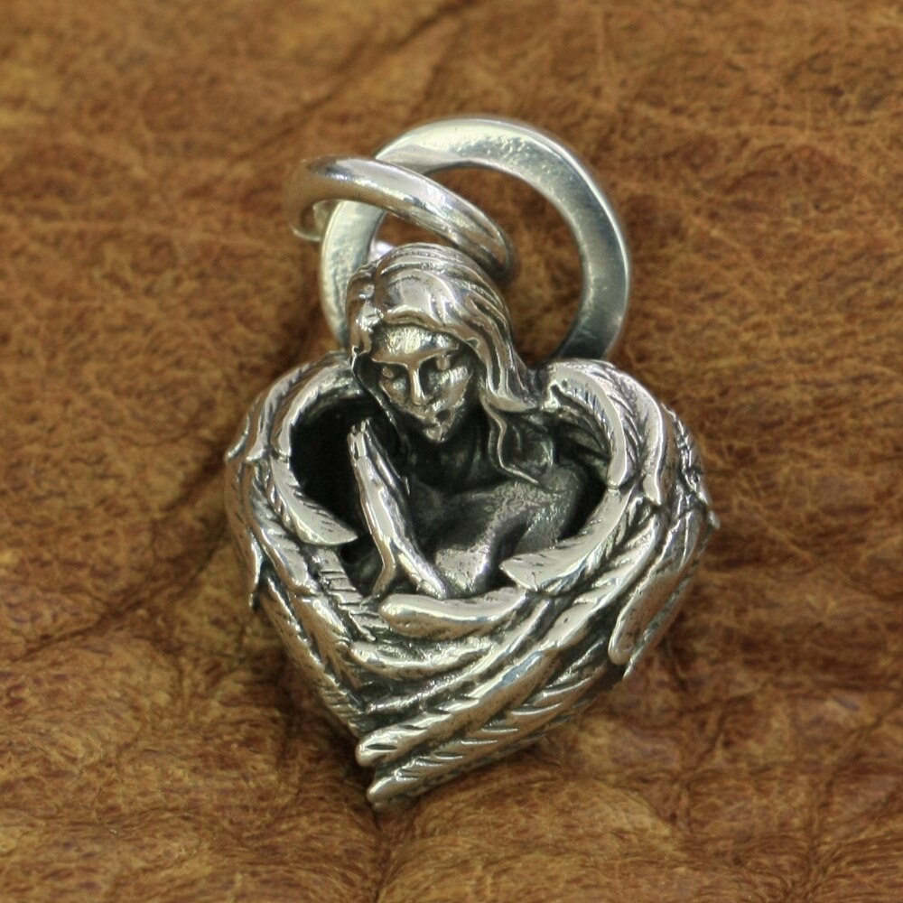 Pendentif ange 925 breloques en argent Sterling pendentif petite aile TA188 JP