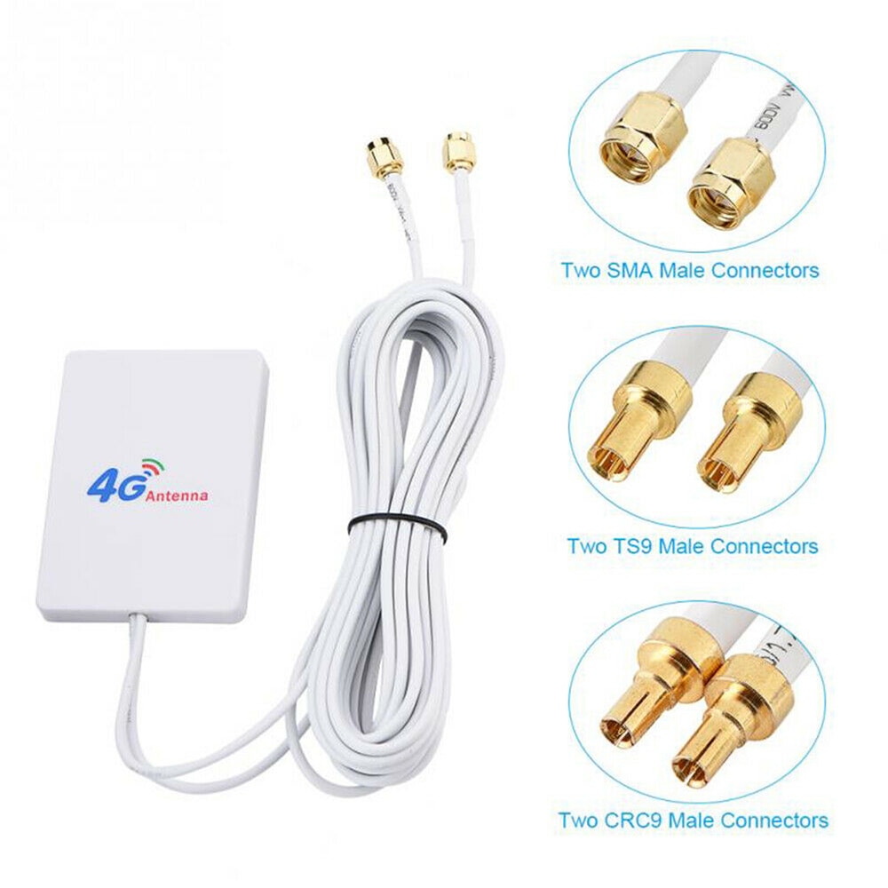 External WIFI TS-9 /CRC9/ SMA Cable Signal Amplifier 28DBI 4G 3G LTE Antenna Network Connector Mobile Router Double Broadband