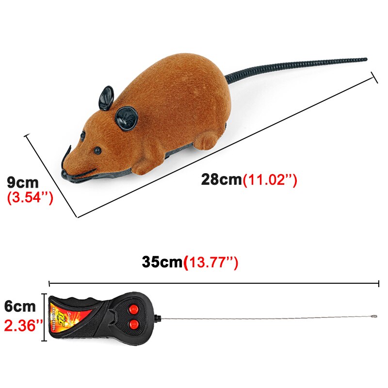 Ratón inalámbrico con Control remoto para gatos y mascotas, juguete de para gato de juguete con Control remoto electrónico por Radio infrarroja
