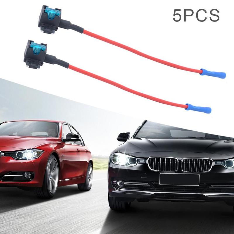 5 Pack Mini Größe Auto hinzufügen-a-schaltung Sicherung klopfen Adapter mit 15A Mikro Sicherung