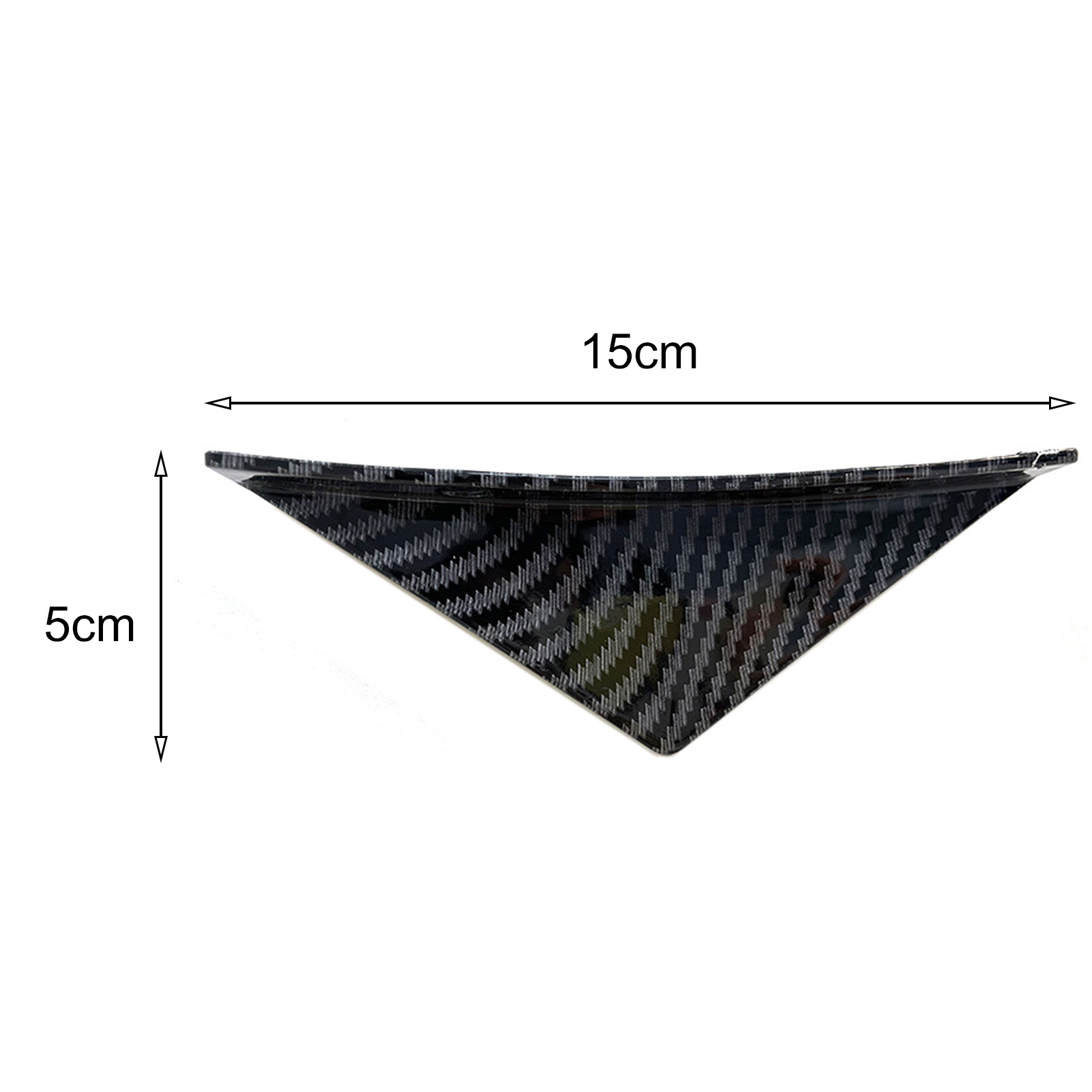 Solid ABS Car Rear Universal Spoiler Durable Car Rear Spoiler ABS 4Pcs Triangle Curved Surface Rear Bumper Spoiler