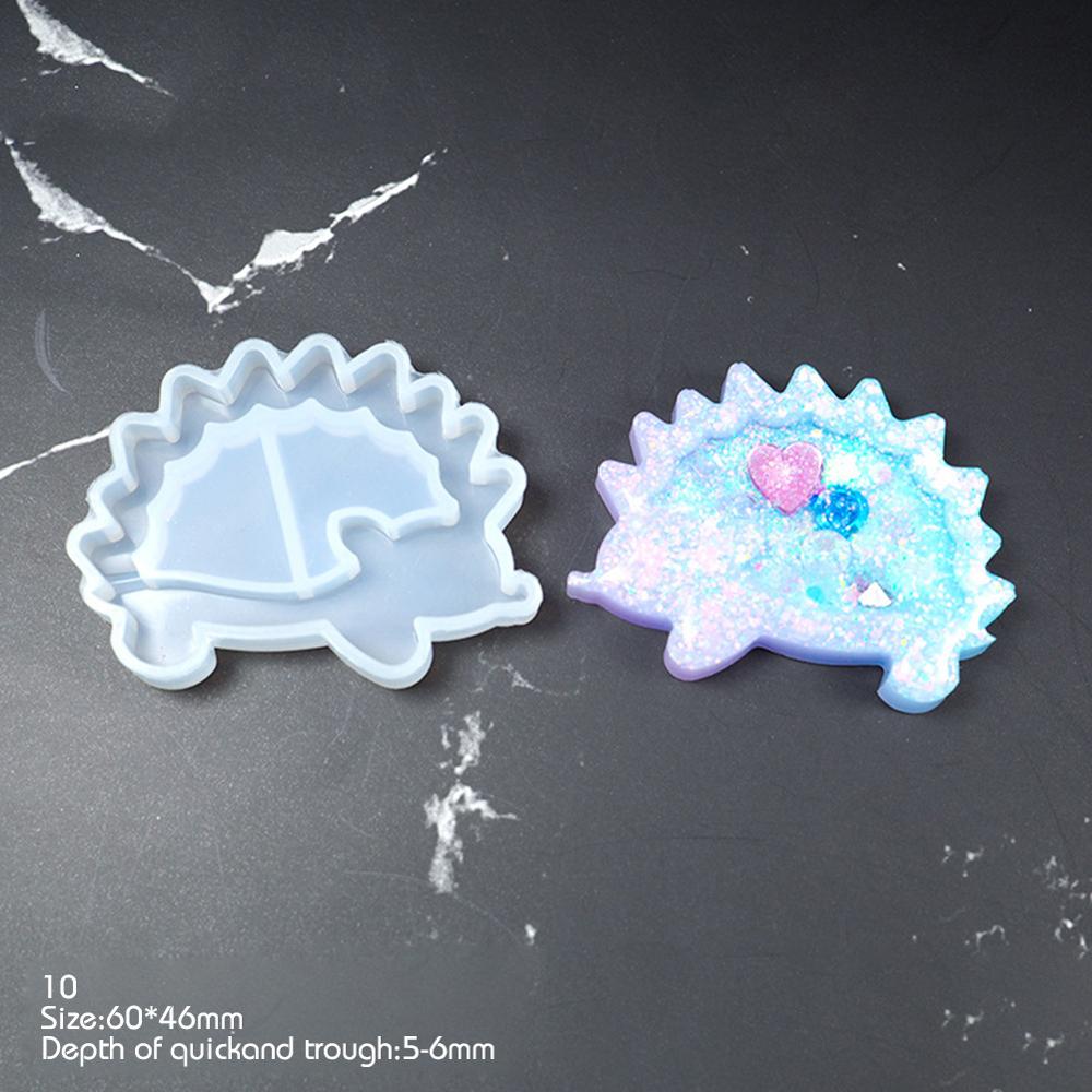 1PC Kreative Multi Geformt Silikon Formen DIY Schlüssel Kette Anhänger Erdbeere Shaker Silikon Formen Schmuck Machen Werkzeuge: Hedgehog