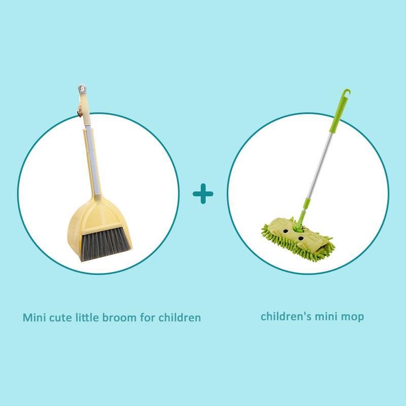 Serpillère enfant balai pelle à poussière ensemble bébé Mini balayage maison nettoyage jouets ensemble télescopique tablette glisser semblant jouer