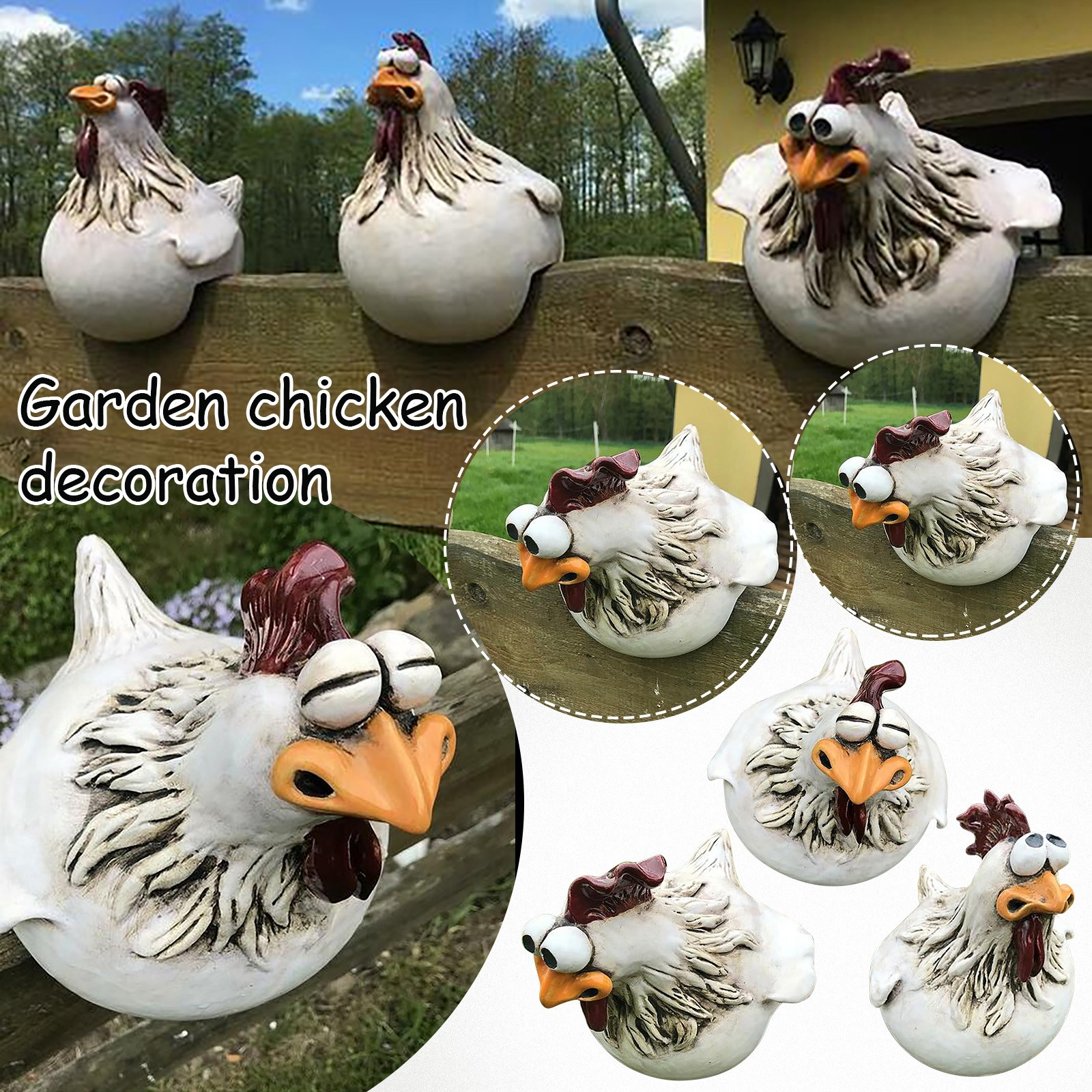 Statues De poulet De ferme 40 #, Décoration De Jardin, d'arrière-cour, ornement artisanal, Sculptures De poulet, Décoration De Jardin
