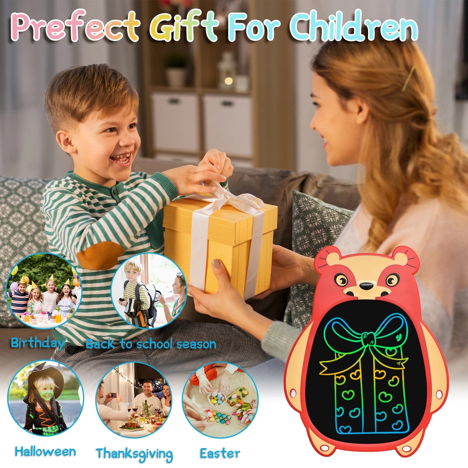 LCD Writing Board 8.5 inch Cartoon Drawing Tablet Digital Graphic Drawing Board Kids Handwrinting Tablet for home Online Class