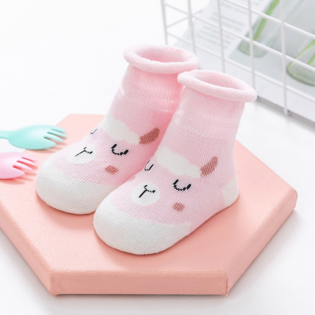 Kids Baby Baby Jongens Meisjes Sokken Ademend Cartoon Dieren Print Anti-Slip Sokken Pasgeboren Peuter Leuke Meias Infantil