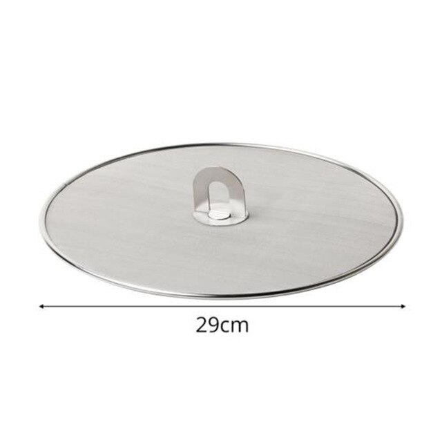 Universal stænkskærm stænkskærm stegepande beskytter mod olie 25/29/33cm rustfrit stål: 29cm