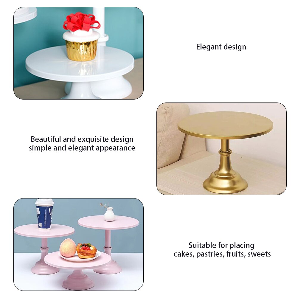 Metalen Cake Stand Melk Thee Winkel Dessert Dessert Tall Lade Bruiloft Props Party Cake Tray Decoratie