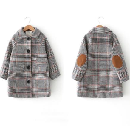 Otoño/Invierno Abrigo acolchado coreano para niños abrigo de lana de para niñas chaqueta de bebé abrigo para niñas