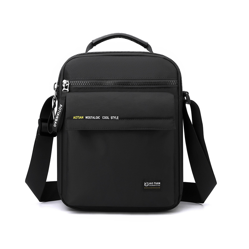 Herentas, messenger bag, lichte schoudertas, heren vrijetijdstas, casual crossbodytas, reistas, zakelijke handtas: Zwart
