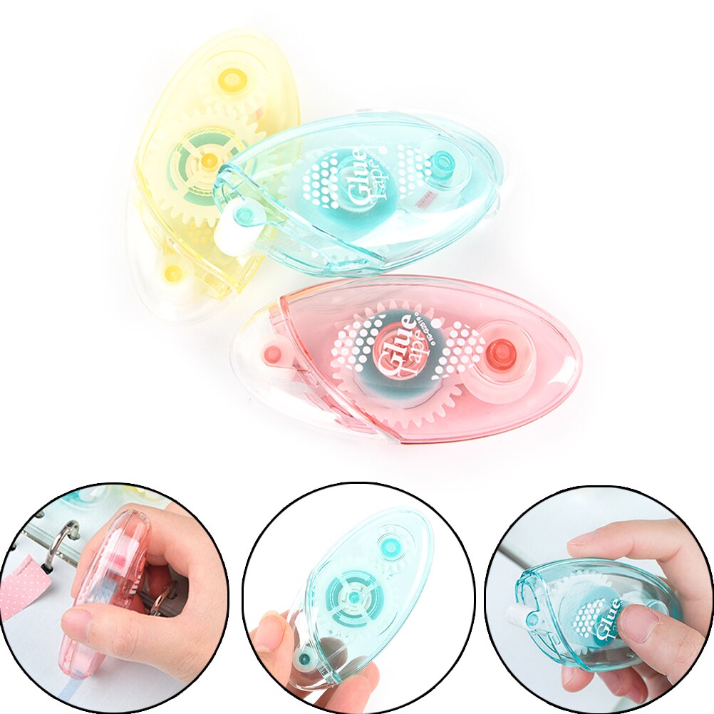 DIY Double Sided Adhesive Correction Tape Glue Sealing Letter Office Work Runner Dispenser Scrapbooking Stationery Supplies